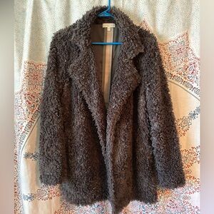 P J Salvage faux furry jacket